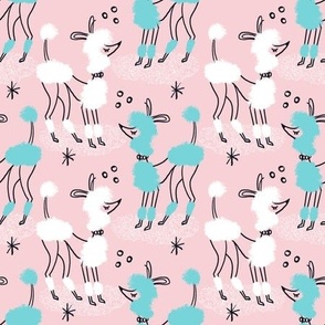 Posh Poodles ~ Outline on cotton candy no. 1