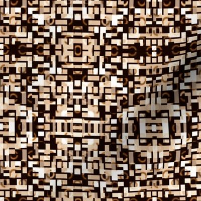 Brown and Black Pixel Mosaic Geometric © Gingezel™ 2012