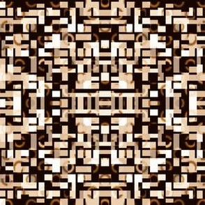 Brown and Black Pixel Mosaic Geometric © Gingezel™ 2012