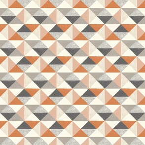Textured Triangle Geo - Terracotta - Medium