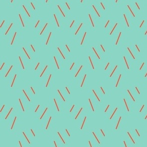 pine needle pattern mint red