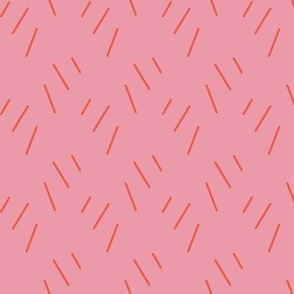 pine needle pattern pink red