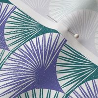palm leaves emerald green & violet very peri