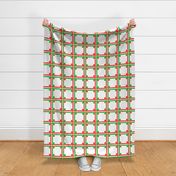 Christmas Dots: Red Green and White Plaid - With Dots