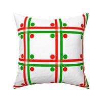 Christmas Dots: Red Green and White Plaid - With Dots