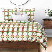 Christmas Dots: Red Green and White Plaid - With Dots