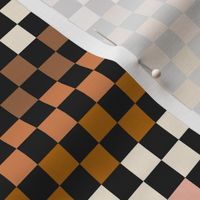 Boho Checks Pattern Checkerboard Neutral Squares