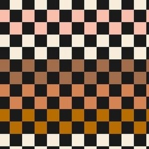 Boho Checks Pattern Checkerboard Neutral Squares