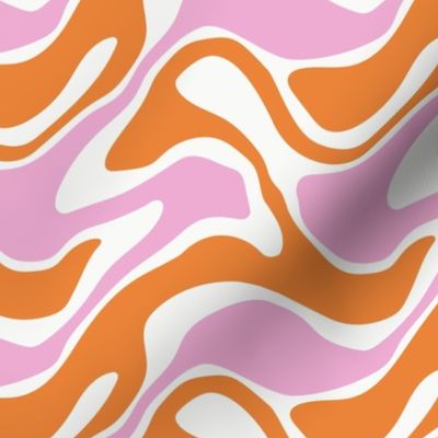 Wavy Groovy Swirl Pink and Orange