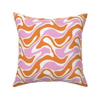 Wavy Groovy Swirl Pink and Orange