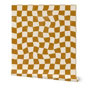 Gold Warped Checkerboard - Big