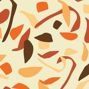 Free flow shapes in orange Jumbo