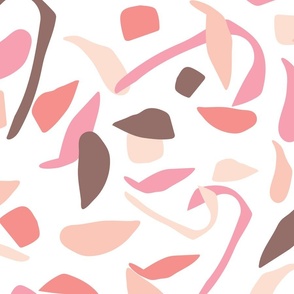 Free flow shapes in pink Jumbo