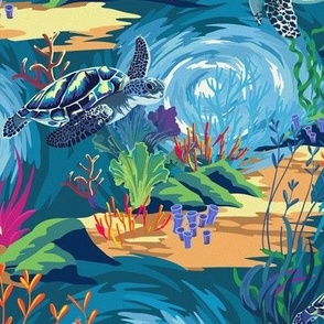 Shimmery Turtle Jungle - Small