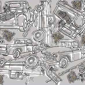 Neutral grey Mechanic trucks