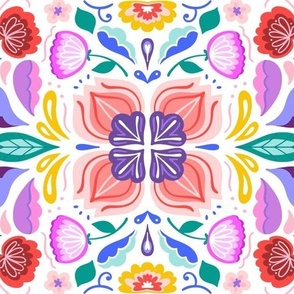 Mexican Floral, Folk Art, Traditional Mexican Floral