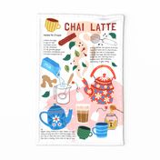 Chai Latte Tea Recipe tea towel