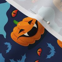 Halloween, Halloween Fabric, Witch,Moon, Bones, Skull, Skull and Crossbones, Pumpkins Bats