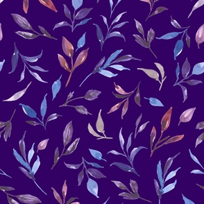 Botanical Purple Leaves Garden - Plum Large Scale