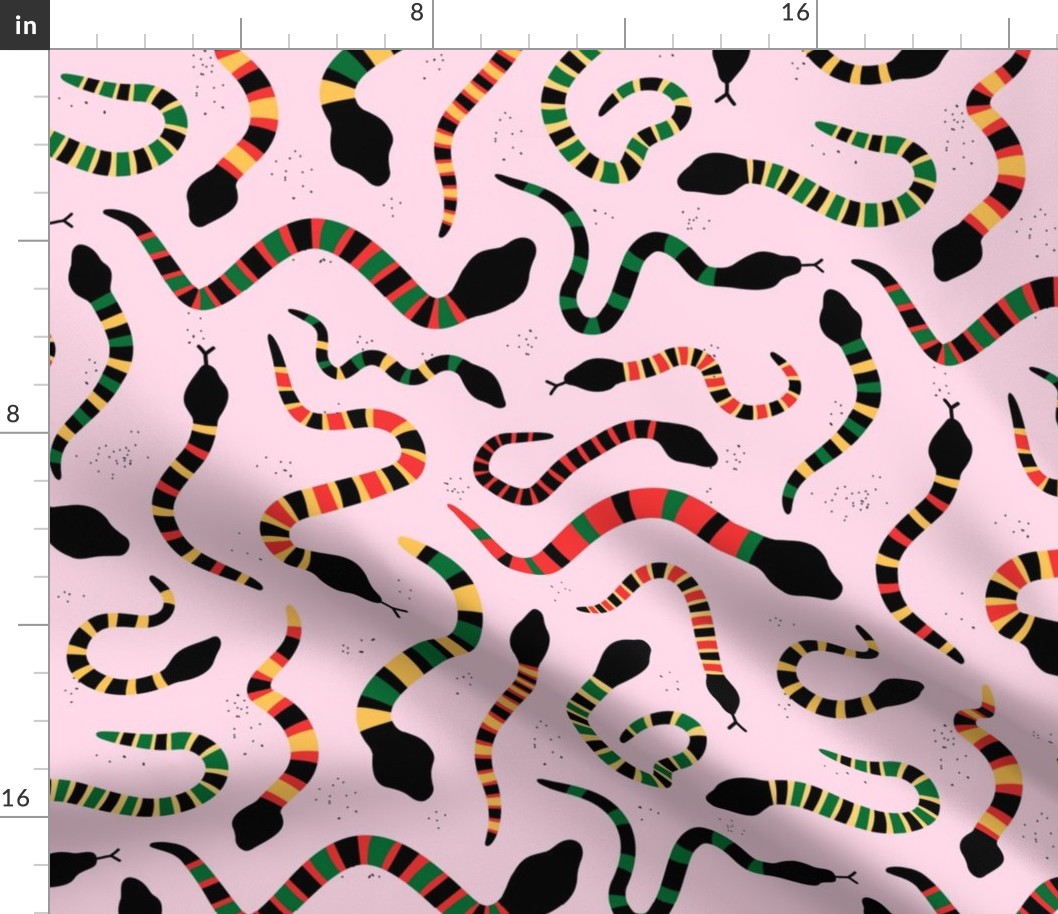 Snake, Snakes, Snake Fabric, Reptile, Serpent, Year of the Snake, Vivarium, China,Asia, snake pattern, Light Pink