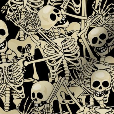 Halloween, Halloween Fabric, Halloween Skeletons