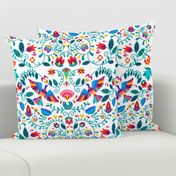 Mexican Floral, Folk Art, Traditional Mexican Pattern, Bird