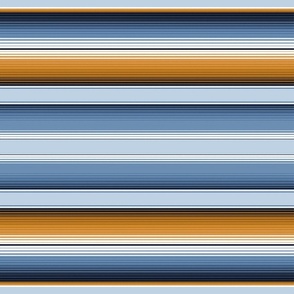 Serape Stripes in Navy Blue, Desert Sun and Fog Matching Petal Signature Cotton Solids