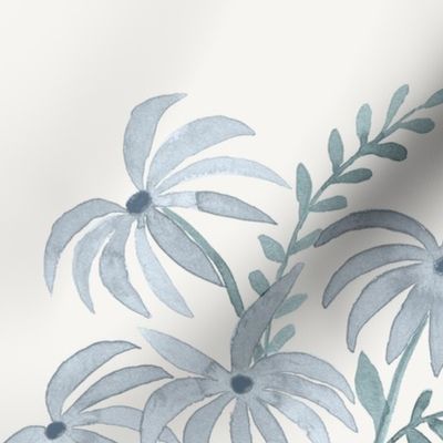 Pearl's Bouquet Lampshade Green and Blue