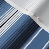 Serape Stripes in Muted Blue and Navy Matching Petal Signature Cotton Solids