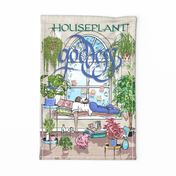 Houseplant Goddess Wall Hanging/Tea Towel