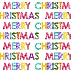 A Colorful Merry Christmas: White Background