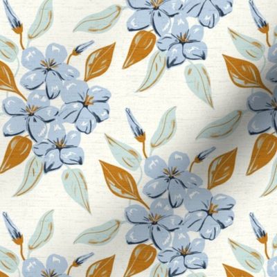 1940s Textured Tropical Floral Small