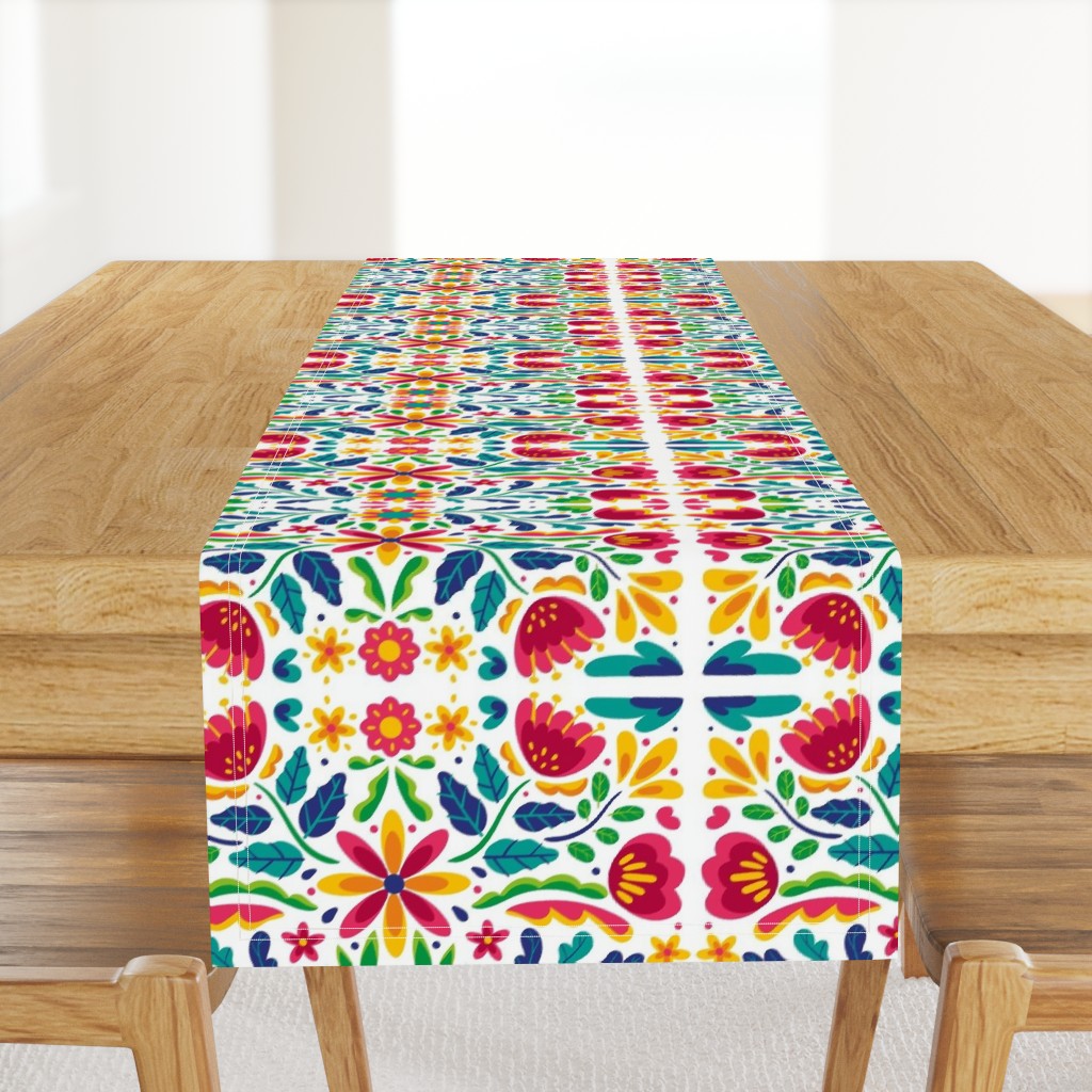Mexican Floral, Folk Art, Traditional Mexican Pattern. Bright Mexican Floral pattern
