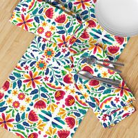 Mexican Floral, Folk Art, Traditional Mexican Pattern. Bright Mexican Floral pattern