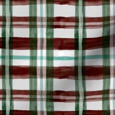 Christmas Plaid Tartan Check Green Red