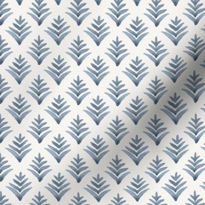 Pinecones Philipsburg Blue on Cream