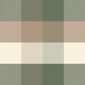 Jackson Plaid 2-INCH: Sage & Chestnut Check. Camp Check, Lumberjack Check