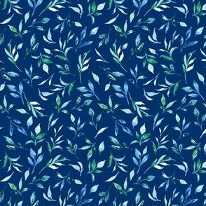 Botanical Blue Leaves Garden - Deep Sky Small Scale