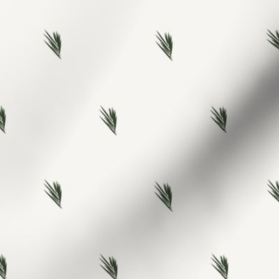 Folk Pine leaves on off white