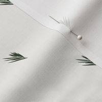 Folk Pine leaves on off white