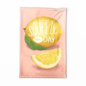 Squeeze the Day wall art tea towel