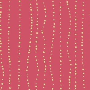 Irregular Dot Stripes - Berry