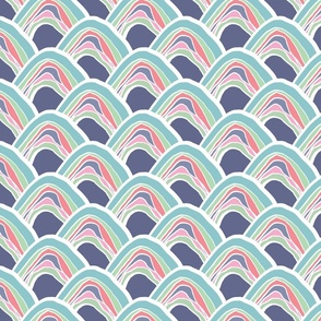 Happy Rainbows - Dk. Purple  (Small)