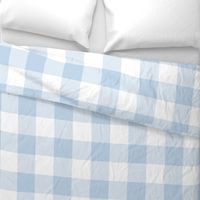 4" Powdery Blue Gingham: Large Scale Blue Gingham Check, Buffalo Check, Buffalo Plaid