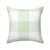 4" Gingham: Soft Green Gingham Check, Large Scale Buffalo Check, Buffalo Plaid