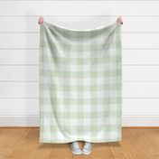 4" Gingham: Soft Green Gingham Check, Large Scale Buffalo Check, Buffalo Plaid