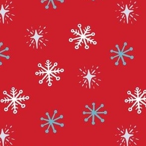 Stars & Snowflakes Red