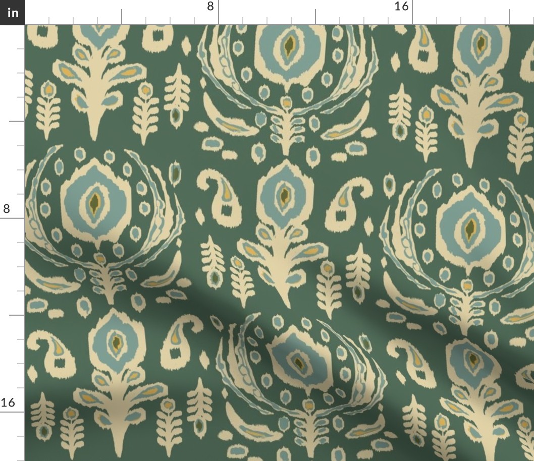 Ikat - Blue & Green 