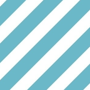 Arctic Blue Diagonal Stripes
