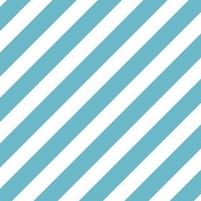 Arctic Blue Diagonal Stripes Small Scale